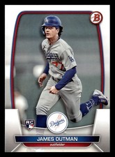 James Outman 2023 Bowman #13 Los Angeles Dodgers ROOKIE Free Shipping