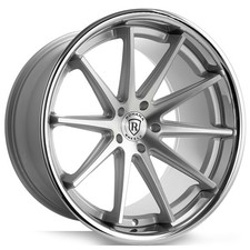 20x9 Rohana Wheels Rfc10 Machine Silver With Chrome Lip Flow Rims 4pcs A1