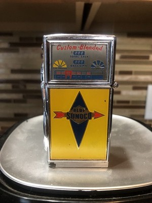 Rare Sunoco Gas Pump Table-Top Advertising Cigarette Lighter