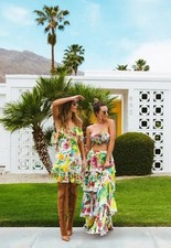 Camilla Low V Back Dress Rare Frill There's No Place Like Rio Size S AU 10 US 6