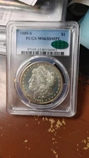 1889 S Morgan Silver Dollar $1 PCGS CAC MS63 DMPL                           5270