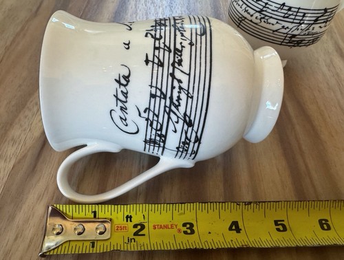 Pair Coffee Cups Cantata Konitz J S Bach Music Mugs - Picture 5 of 6