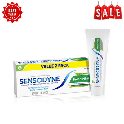 2 Pack Sensodyne Cavity Prevention Sensitive Toothpaste 4 Oz Mint Flavor New
