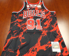 NWT MITCHELL  NESS CHICAGO BULLS DENNIS RODMAN MARBLE SWINGMAN JERSEY SIZE XL