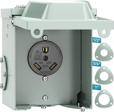 PAULINN 30 Amp RV Power Outlet Box, Nema TT-30R 125V RV Outdoor Panel Enclosed