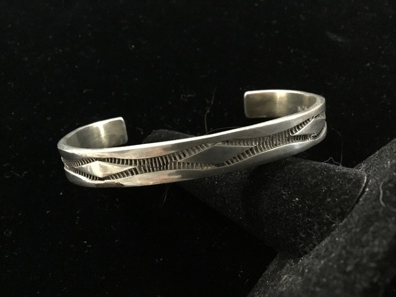Sterling Silver Cuff Bracelet Signed by Nora 31.7 grams
