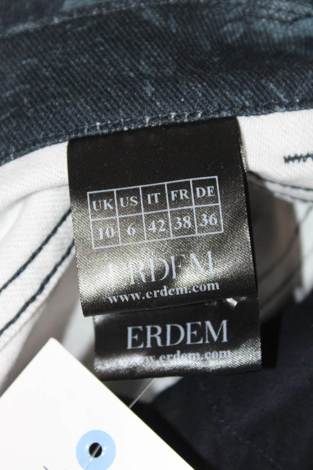 Falda acampanada Erdem para mujer azul oscuro floral línea A talla 6 Foto 4 de 4