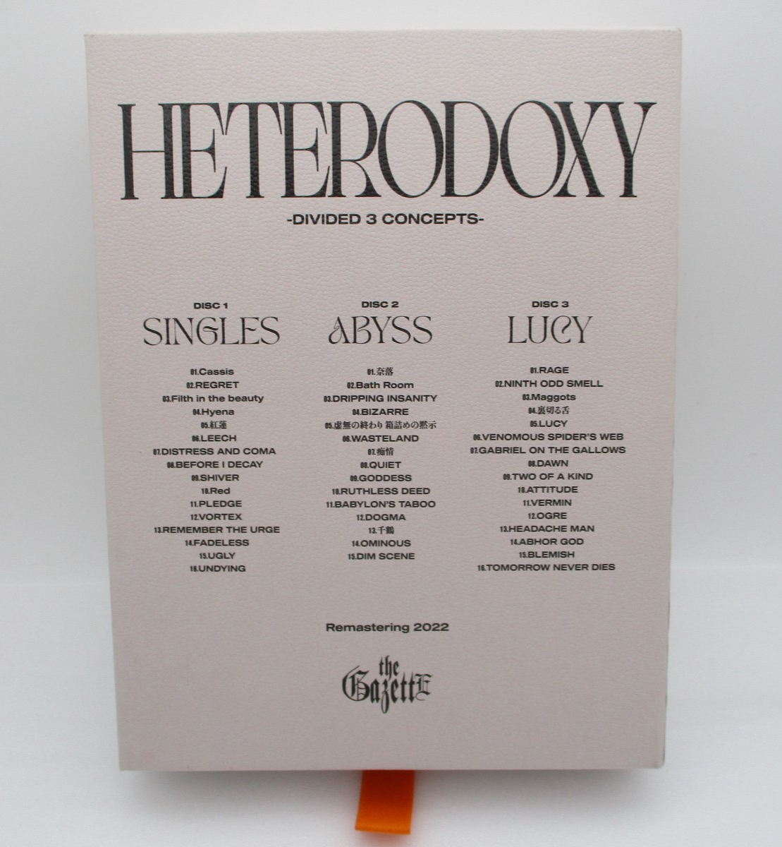the GazettE 20TH ANNIVERSARY BEST ALBUM HETERODOXY DIVIDED 3