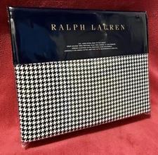 Ralph Lauren Screening Room Mattea Cal KING Fitted Sheet Navy Houndstooth