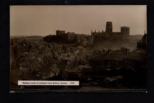 Durham - Castle Cathedral vom Bahnhof - Echtfoto Postkarte