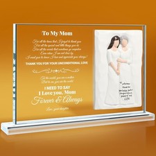 Gifts for Mom from Daughter Figurine Crystal Keepsake Plaque Perfect Unique Gift