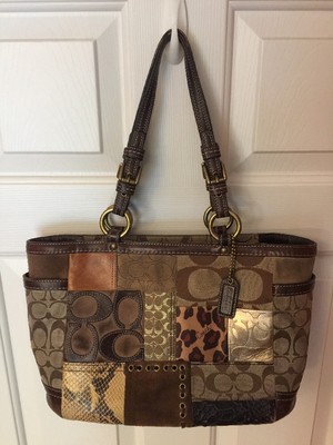 coach patchwork backpack