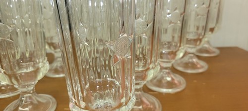 VINTAGE Bicentennial U.S.A Pilsner Ale Beer Pedestal Glasses Star 1776-1976 - Picture 10 of 10