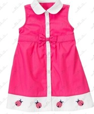 Gymboree Girls 3T "Cape Cod Cutie" Pink Ladybug Dress Curlies Set NWT Nautical