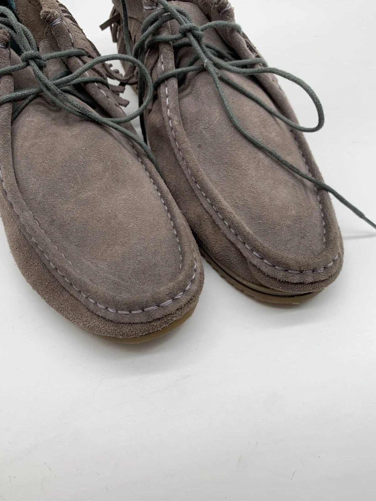 CLARKS Stivaletti Vaquetillas scamosciati 41 7 5 8 ottime condizioni mocassino frange stivaletti grigi stringati