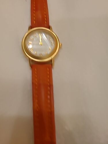 Guess Matt Goldfarben, Lederarmband Damenuhr Neu + Etikett - Bild 3 von 9