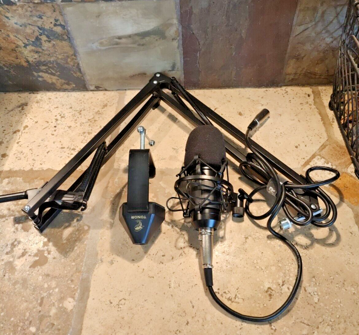 TONOR T20 Microphone Boom Arm Stand, clamp and Mic - not a complete set