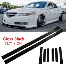 For Acura TL 2000-2014 78.7'' Side Skirt Splitter Extension Rocker Panel Spoiler