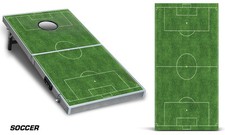 Cornhole Bean Toss Game Corn Hole Vinyl Wrap Decal Soccer 2-Pack