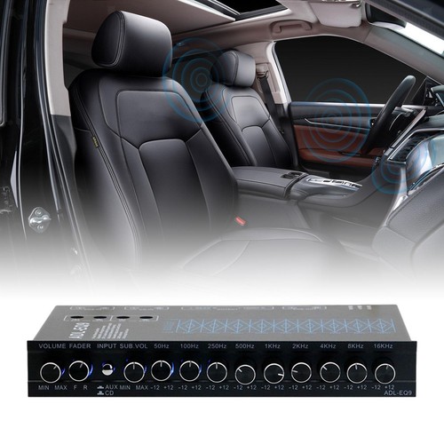 9 Band Equalizer Adjustable Car Stereo Tone Control Front Rear + sub Output - Picture 4 of 6