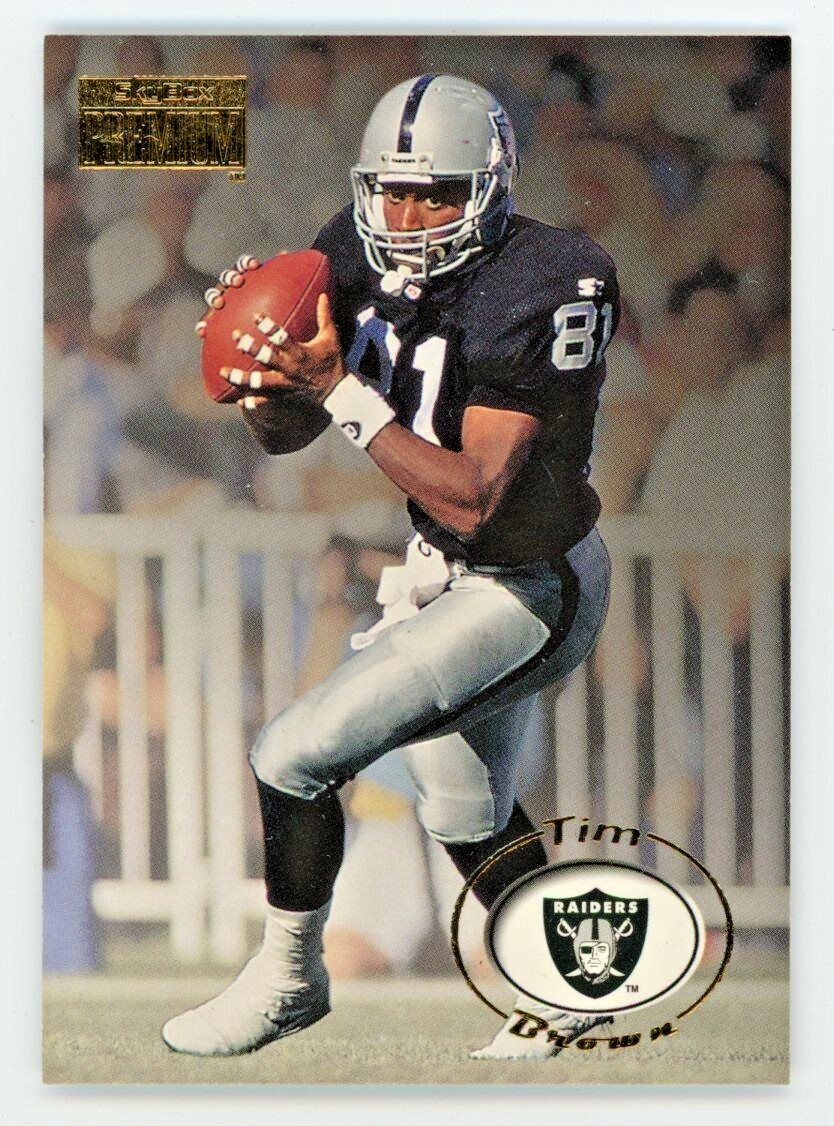 1996 Skybox Premium Tim Brown Card #124 HOF Football