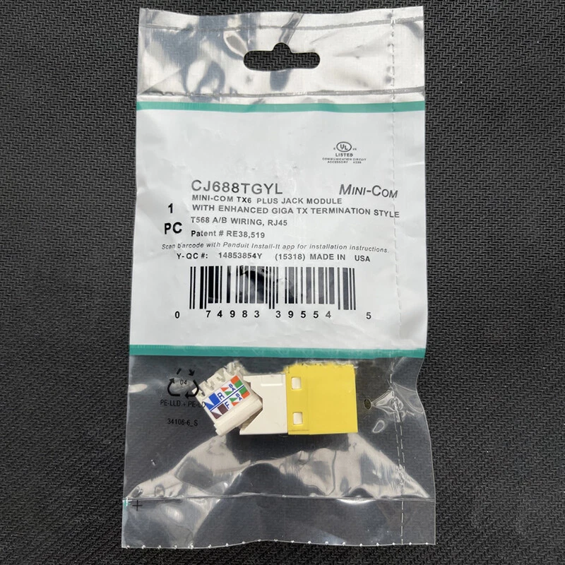 NUEVO PARA PANDUIT CJ688TGRD CJ688TGIW CJ688TGYL Módulo JACK 50 PIEZAS Foto 4 de 4