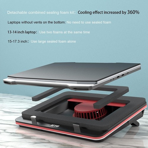 IETS GT500 Powerful Turbo-Fan (4200 RPM) Laptop Cooling Pad. - Picture 4 of 7