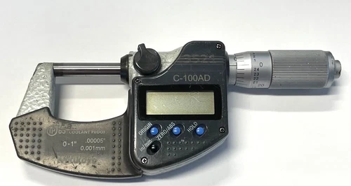 Mitutoyo 293-348-30 Digimatic Outside Micrometer, 0-1"/0-25mm, .00005"/0.001mm