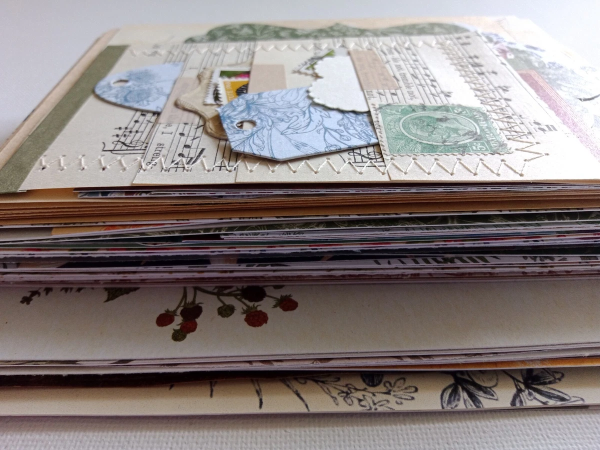 Flowers Scrapbooking Paper Pads 24 Sheets Vintage Scrapbook Paper Floral Pattern Paper Single Sided Decorative Cardstock Paper Pack Journaling Background Paper for Photo Album Scrapbook, 15.2 x 15.2cm