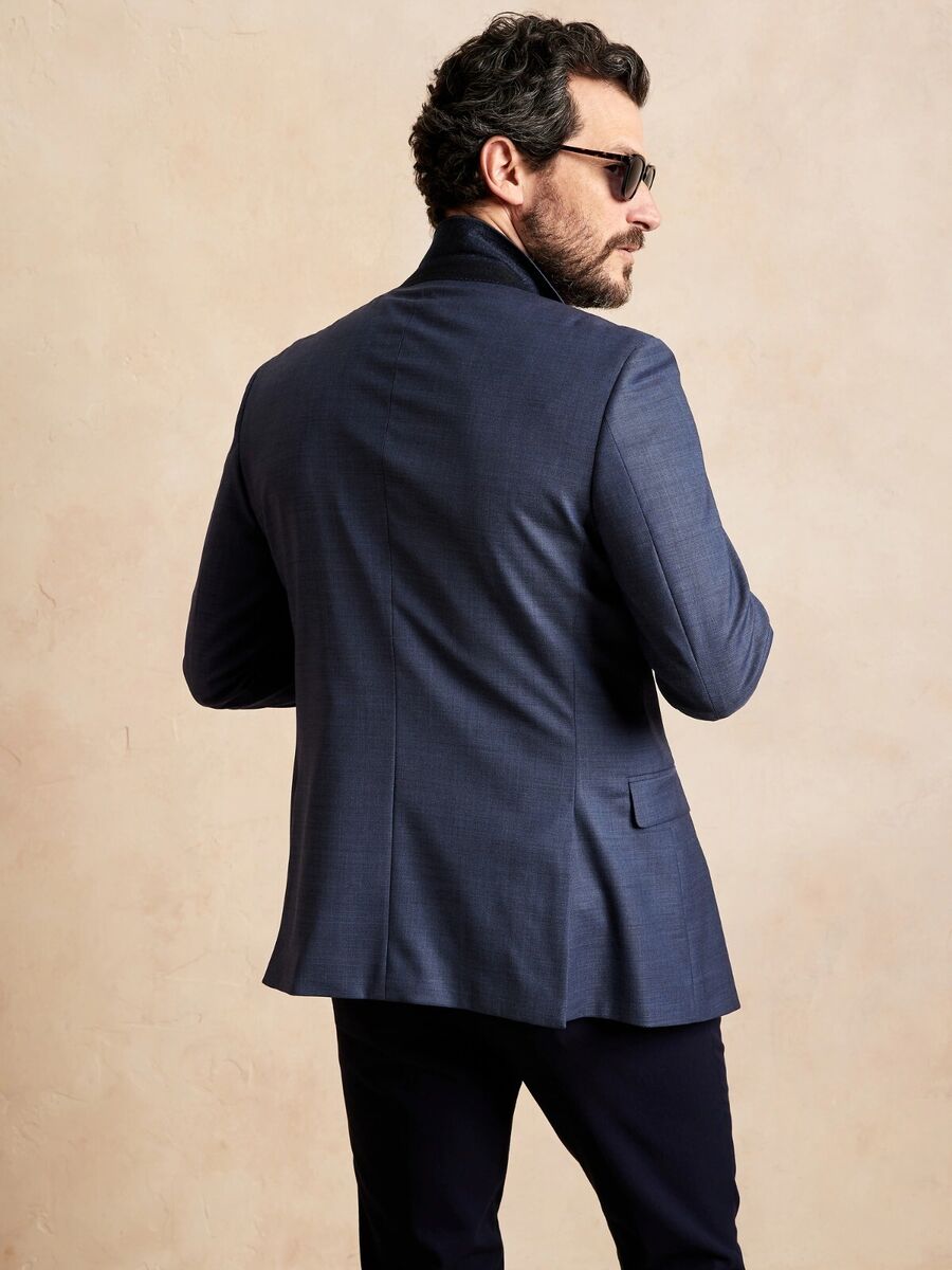 Banana Republic Slim Italian Wool Suit Jacket, BLUE SIZE 44R
