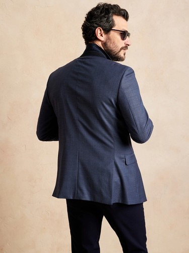 Banana Republic Slim Italian Wool Suit Jacket, BLUE SIZE 44R 44 R #550208 W0603H - 第 2/12 張圖片