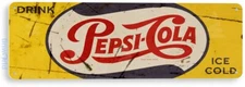 TIN SIGN Pepsi Cola Vintage Soda Sign Kitchen Cottage Farm A150