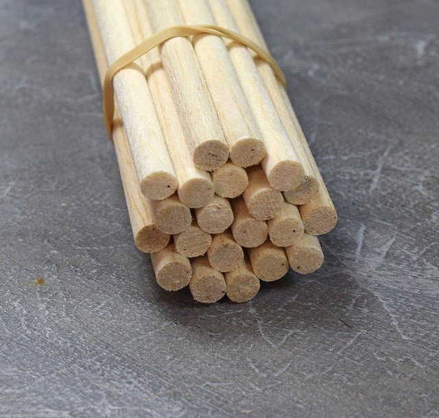 WWS Balsa Wood Dowels 8mm x 305mm (5/16 x 12") 9 Pack Modelling eBay