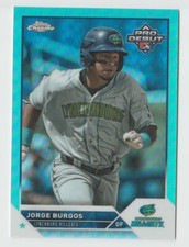 2023 Topps Pro Debut Chrome Aqua #PDC-61 Jorge Burgos /75 - Lynchburg Hillcats