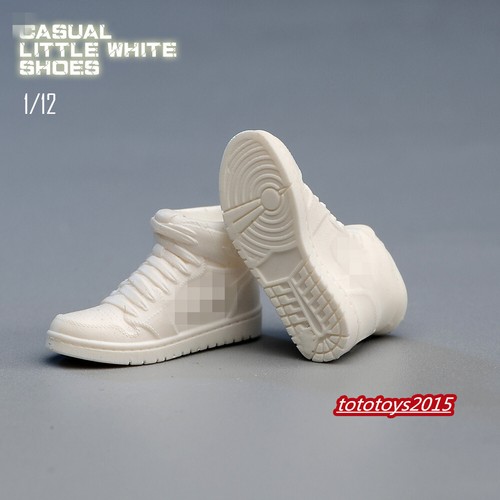 1/12 White Shoes Model Scene Clothing Prop Fit 6'' Male Action Figure Doll Toy - Picture 5 of 14