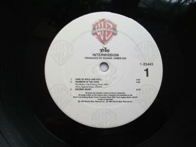 Ronnie James Dio Intermission US Vinyl LP Made in USA Warner see detail pictures