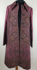 Gorgeous Etro Milano Brown Orange Gold Paisley Jacquard Jacket Coat