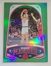 2019-20 Panini Basketball Ignas Brazdeikis Green Foil Nicks Card #258  See Pics