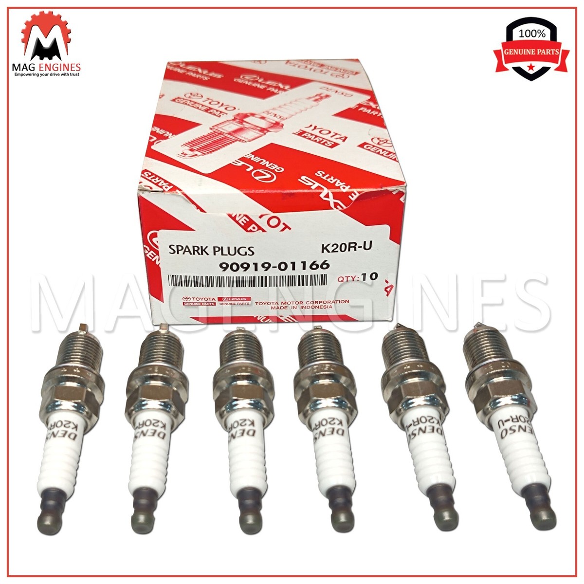 90919-01166 / 90919-YZZAF x6 GENUINE OEM SPARK PLUG SET 2JZ-GE 24V