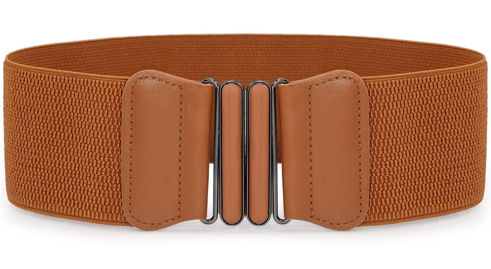 Stretchy Corset Belt Elastic Waist Cinch Belt Waistband for Women Camel-image