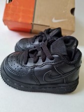 BOY TODDLER NIKE FORCE 1 LOW 307119-001 BLACK SIZE 2,5 E3