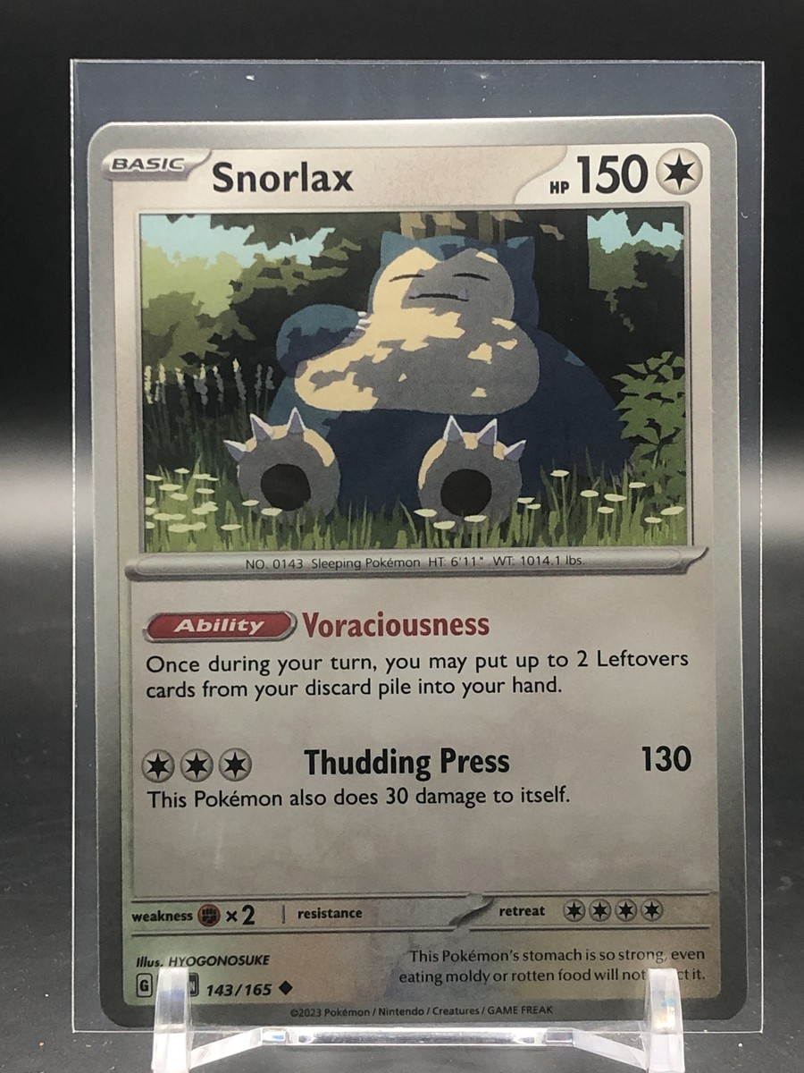 SV: Scarlet & Violet 151 #143/165 Snorlax | eBay
