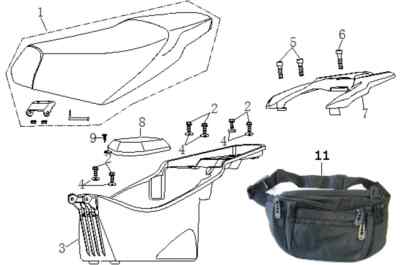 SFM / Sachs LUGGAGE BOX P402540500101400 Sachs Speedjet R bis 2012Sachs Speed...
