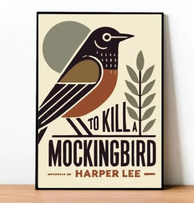 To Kill a Mockingbird Book Cover, Harper Lee, Poster