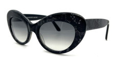 NEW MORGENTHAL FREDERICS FAY COL 274 BLACK BLUE AUTHENTIC SUNGLASSES 56 - 19