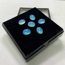  WHOLESALE NATURAL AQUA CHALCEDONY CABOCHON OVAL SHAPE LOOSE GEMSTONE