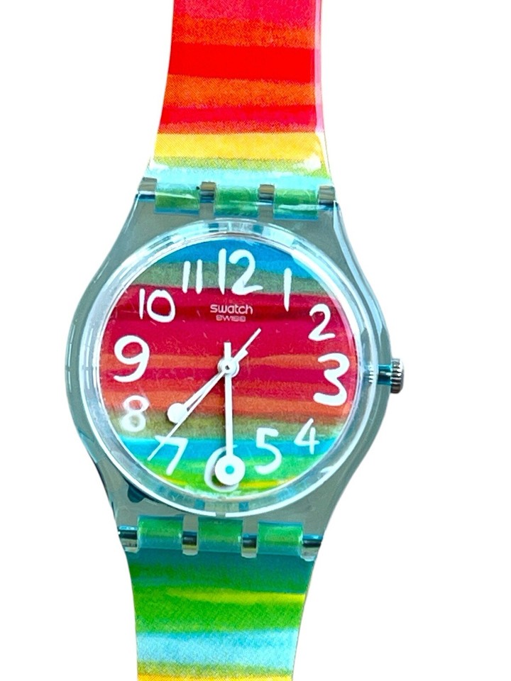 Swatch Color The Sky GS124 Rainbow Watch eBay