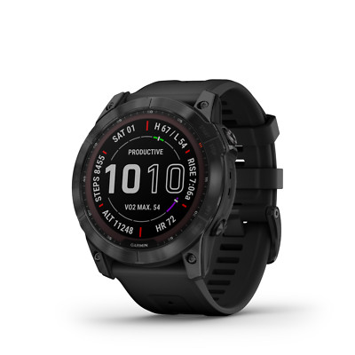 Garmin Fenix 7X Sapphire Solar Smartwatch, Touch Screen, Black DLC ...