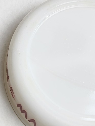 Vintage Hazel Atlas Childs Alphabet & Clowns Milk Glass Red ABC Divided Plate - Picture 10 of 12