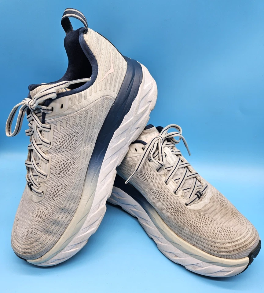 Hoka One One Women’s Bondi 6 Wide Gray Athletic Running Shoes Sneakers Size 8D - Image 3 of 4